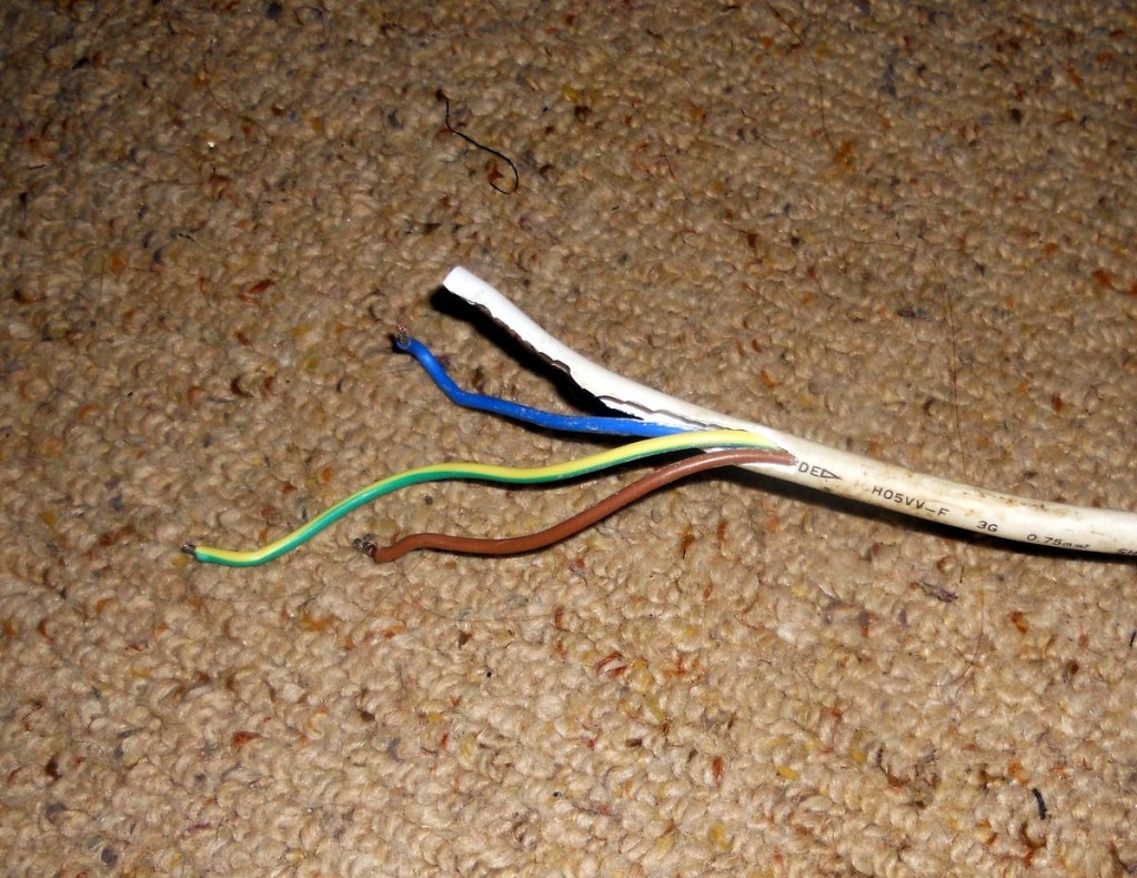 Three Inner Wires Inside The Electric Cable