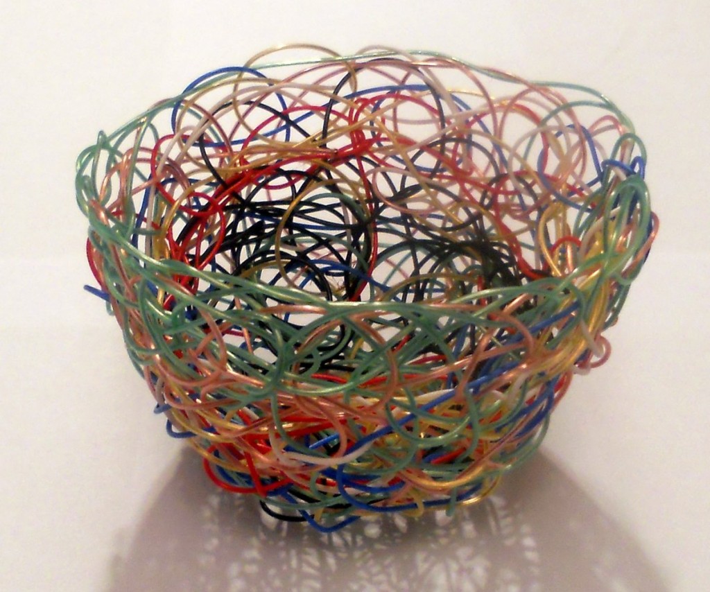 Basket From Telephone Wire